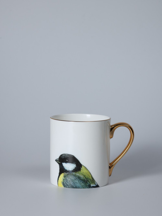 Pavāru mājas porcelāna krūze ar apzeltījumu - Lielā zīle